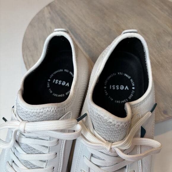 Vessi Weekend Unisex White Knit Sneakers Shoes Men\'s Sz 8 Women\'s Sz 9 main image 5